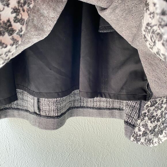 Thakoon Addition, Black and White Ditsy Floral Gray Print Sheath Dress, Size 4 - Picture 7 of 15